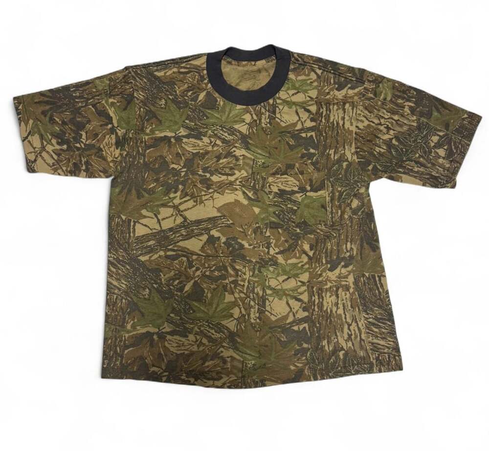 Realtree Pocket T-Shirt Brown Green Camouflage